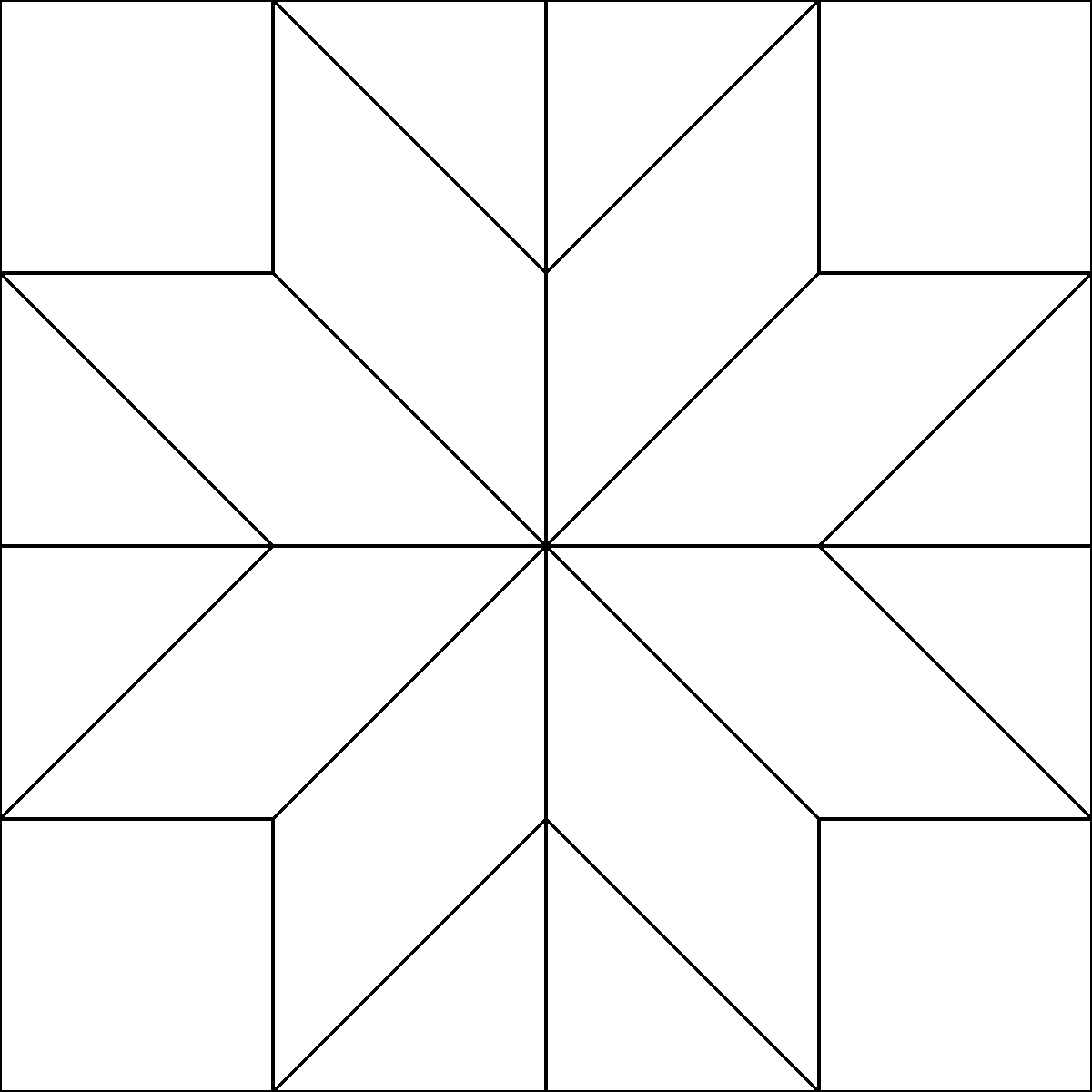 Pattern 156, Eight-Color Star barn quilt pattern thumbnail
